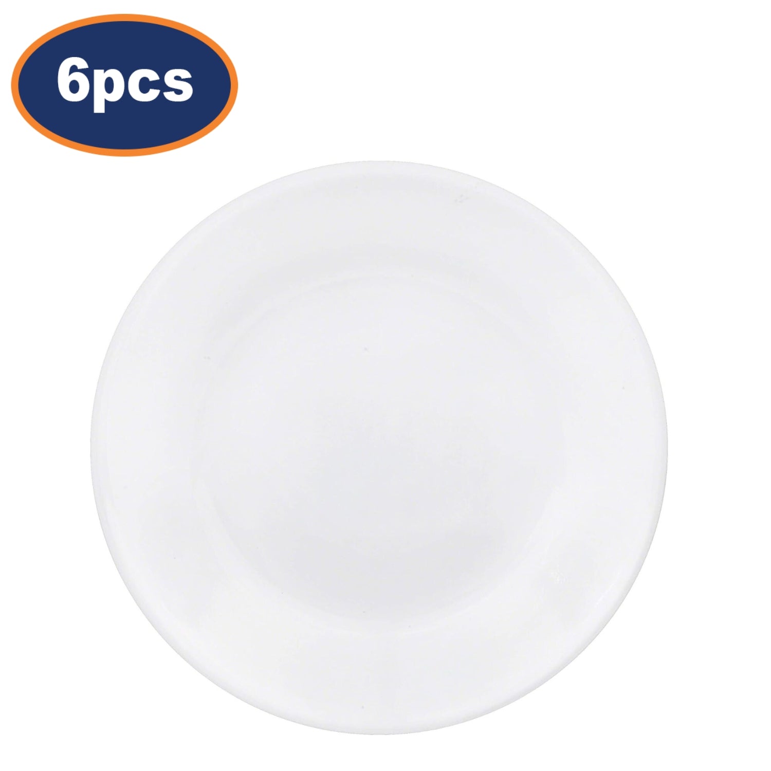 6Pcs Corelle Plate Vitrelle Glass 17cm Winter Frost White Microwave Dishwasher Safe