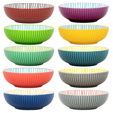 14cm Multicolour 10-Piece Stoneware Bowl Set