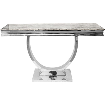 Grey Marble Top Console Table
