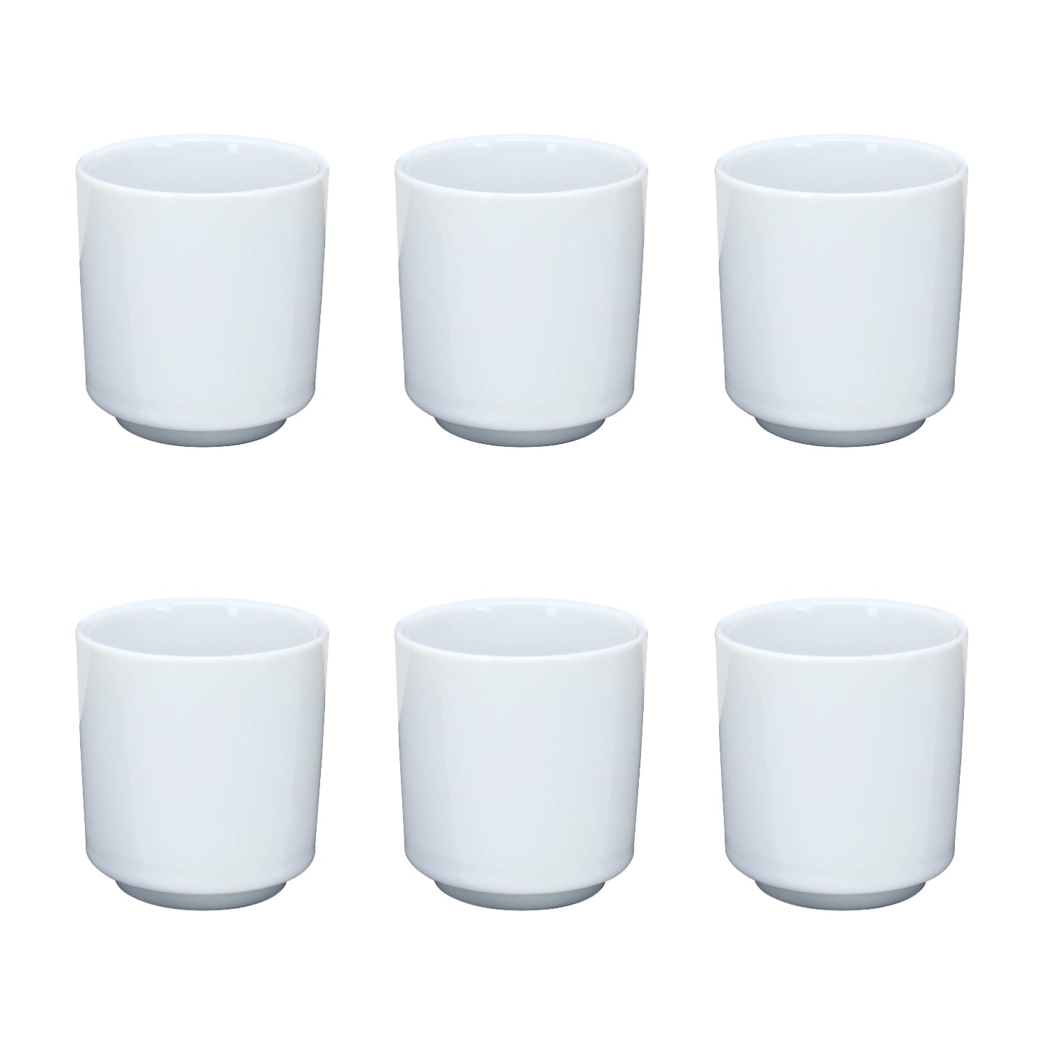 6Pcs White Porcelain Fully Vitrified Egg Cup Toothpick Holders