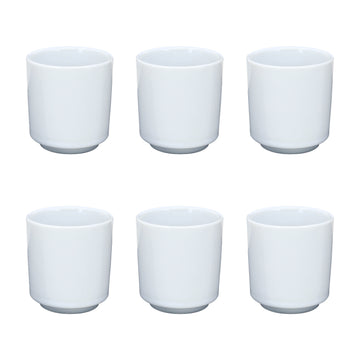 6Pcs White Porcelain Fully Vitrified Egg Cup Toothpick Holders