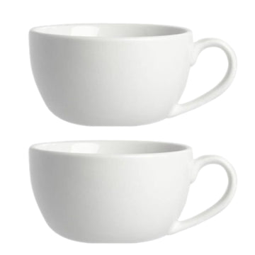 350ml White Porcelain Large Cappuccino Cup