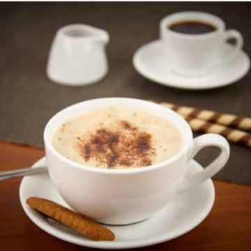 2Pcs 320ml  Classic White Porcelain Cappuccino Cup
