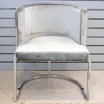 Grey Fabric Dining Sofa Chair