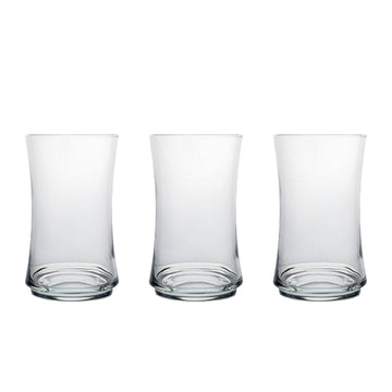 3Pcs 365ml Highball Clear Glass Tumbler