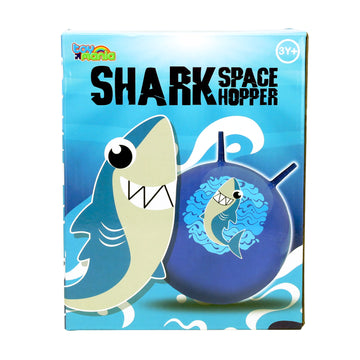 Kids Inflatable Shark Space Hopper - Blue