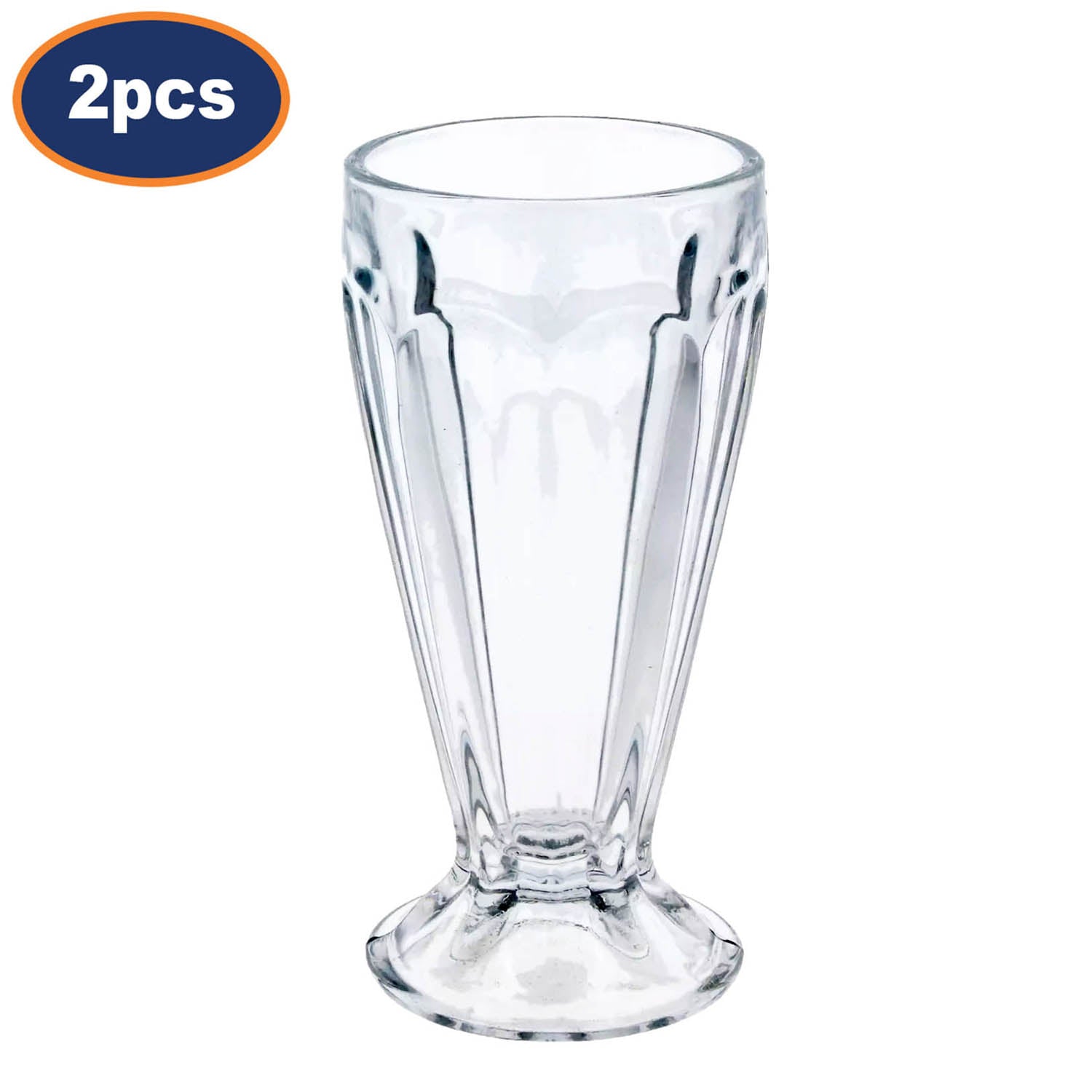 2Pcs 350ml Clear Milkshake Dessert Glass