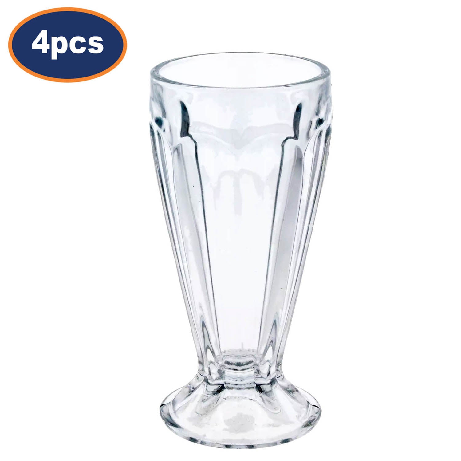 4Pcs 350ml Clear Milkshake Dessert Glass