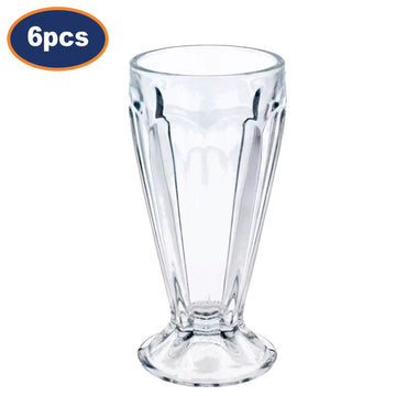 6Pcs 350ml Clear Milkshake Dessert Glass