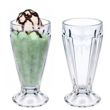 2Pcs 350ml Clear Milkshake Dessert Glass