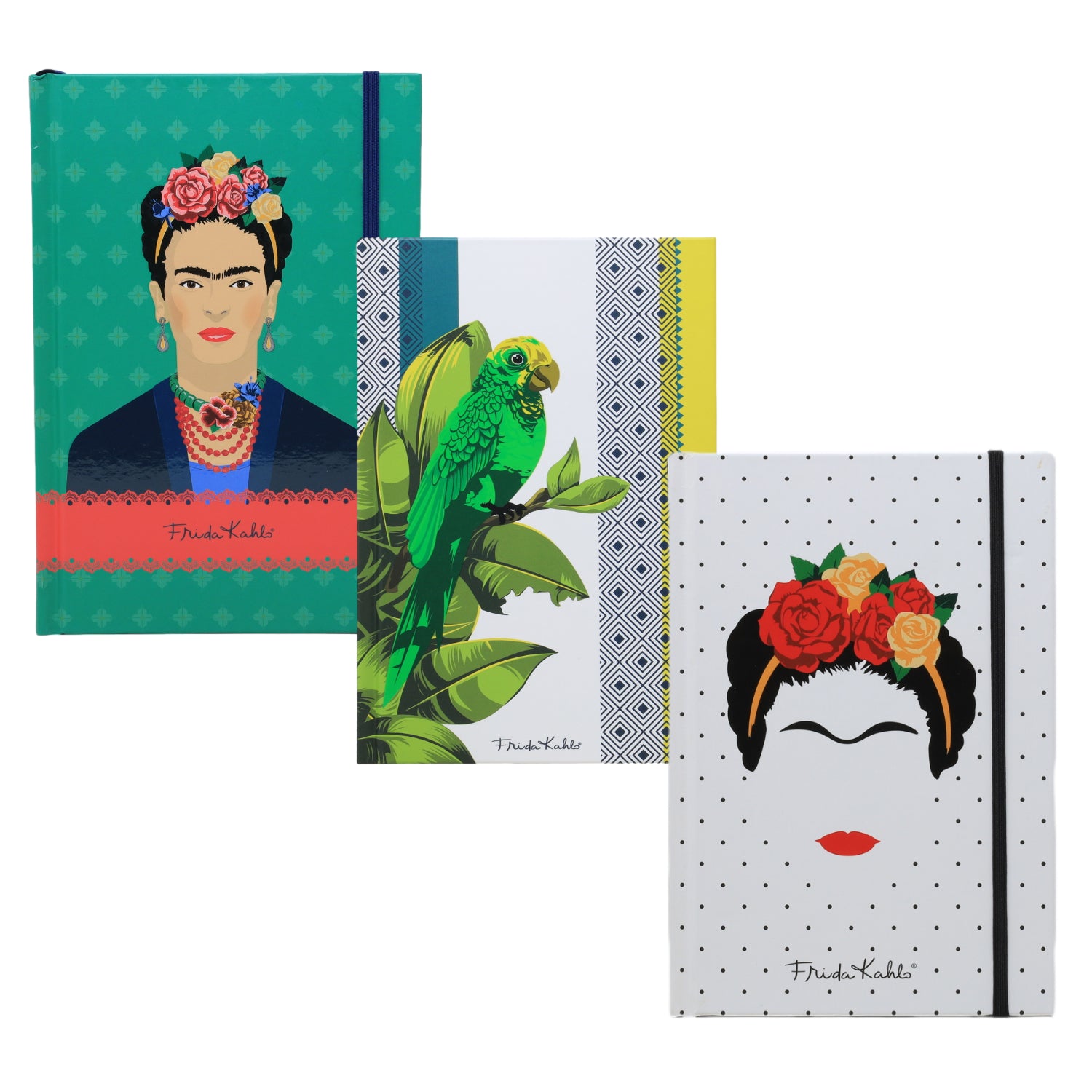 3Pcs Frida Kahlo Notebooks A5 With Ribbon Bookmark