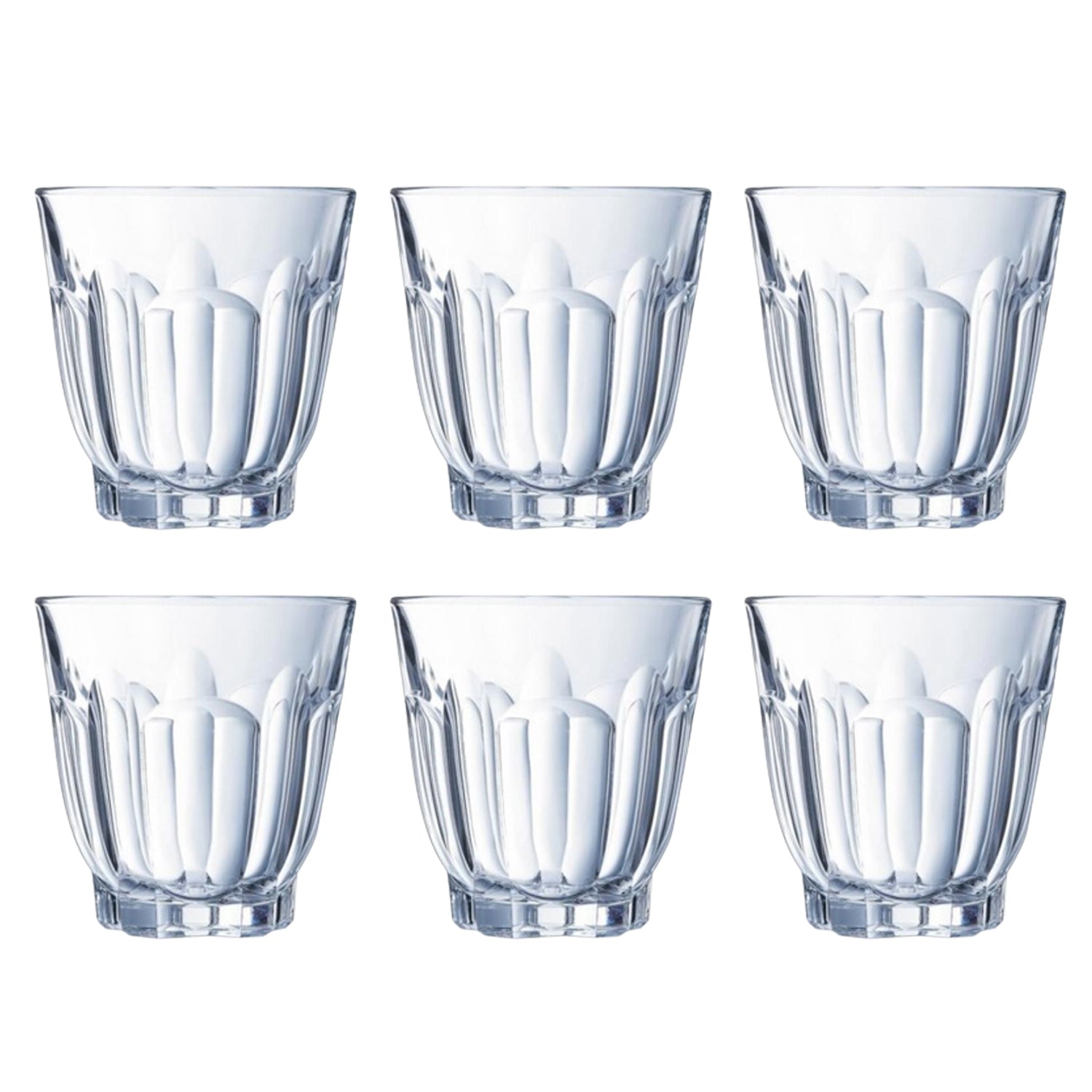 6Pcs 240ml Clear Glass Tumbler