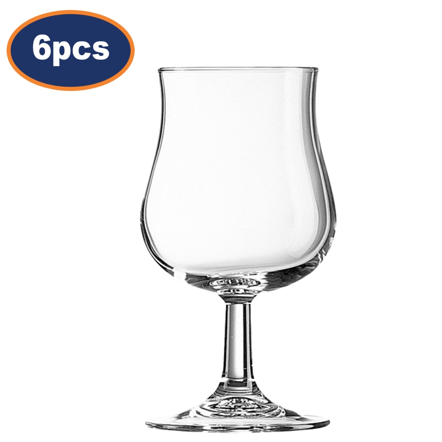 6Pcs 360ml Clear Round Cocktail Glasses