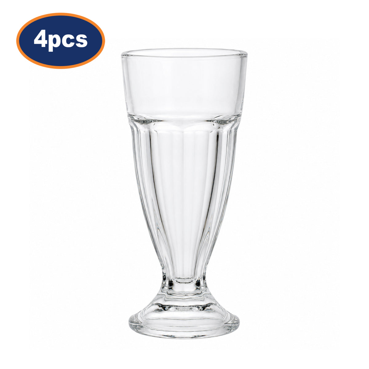 4pcs Dessert Sundae Glasses 300ml Clear Knickerbocker Glory