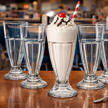 6Pcs 300ml Clear Dessert Knickerbocker Glory Glasses