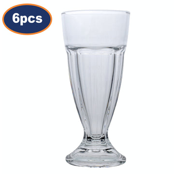 6Pcs 300ml Clear Dessert Knickerbocker Glory Glasses