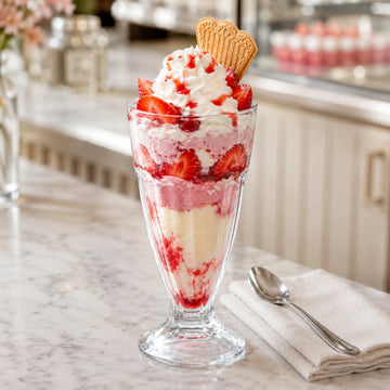 4pcs Dessert Sundae Glasses 300ml Clear Knickerbocker Glory