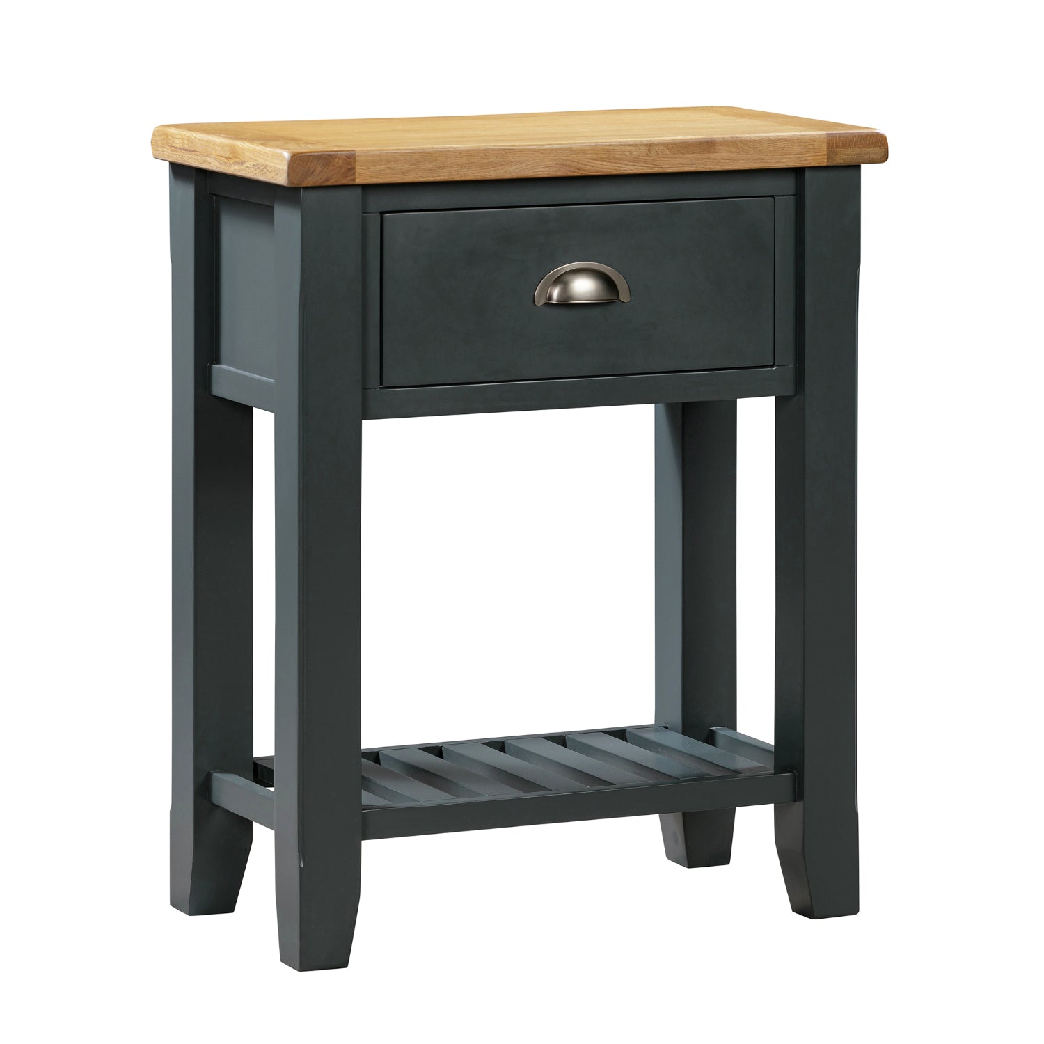 Capri Natural Oak Wood Side Table