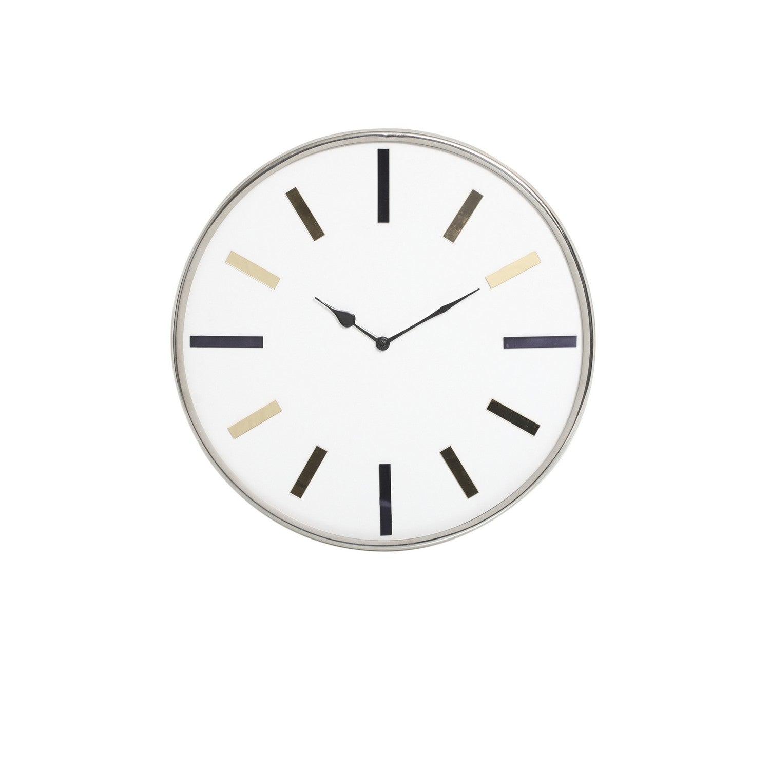 Medium Round 40cm Chrome Wall Clock