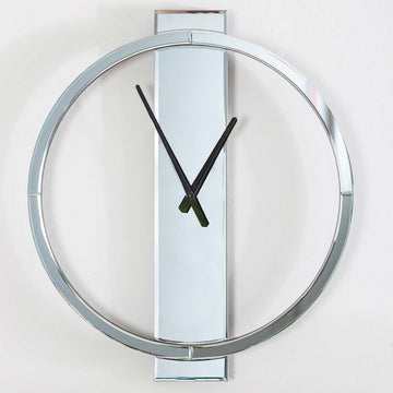 50cm Small Mirror Battery Operated Wall Clock