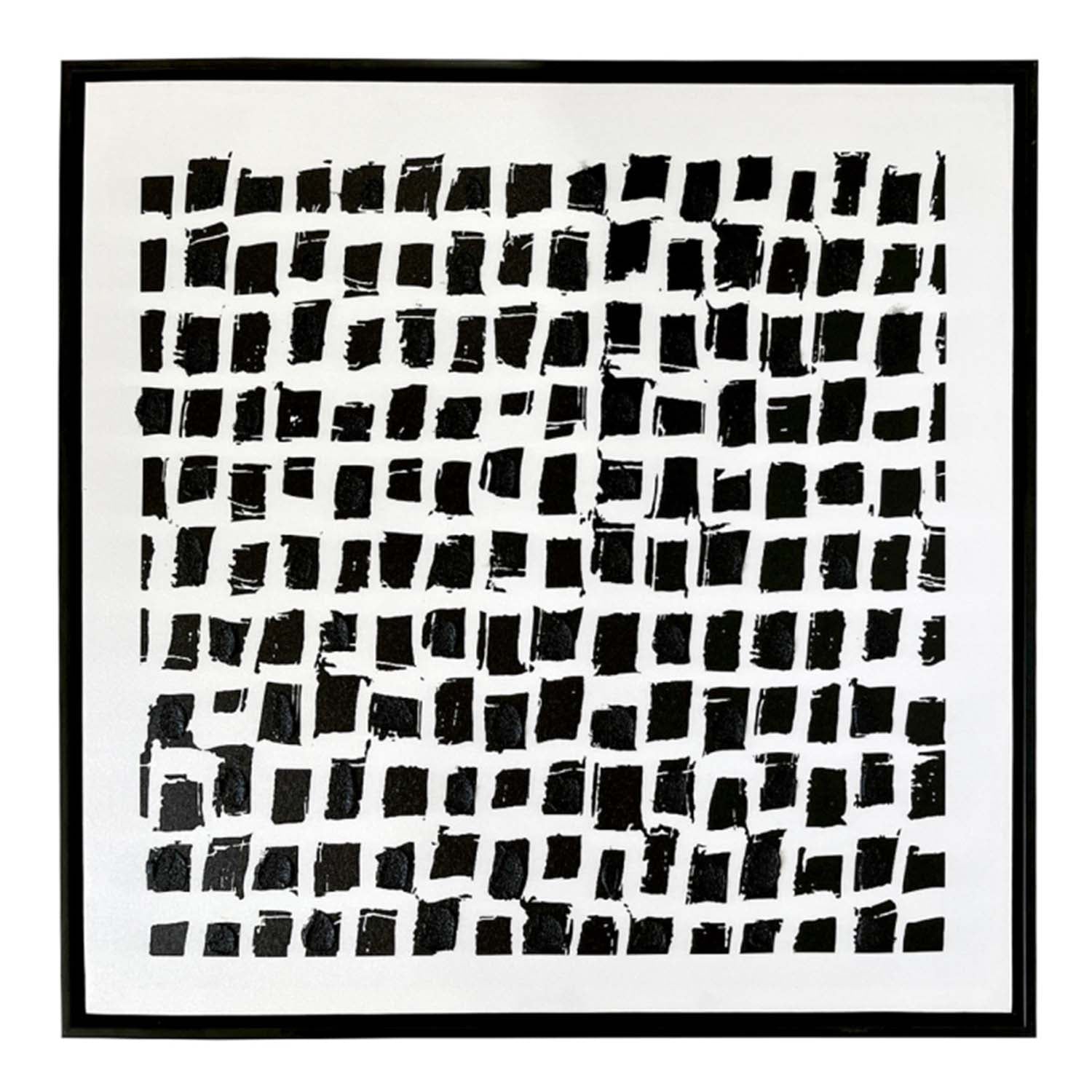 63x63cm  Black White Abstract Framed Wall Art