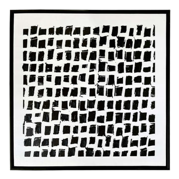 63x63cm  Black White Abstract Framed Wall Art