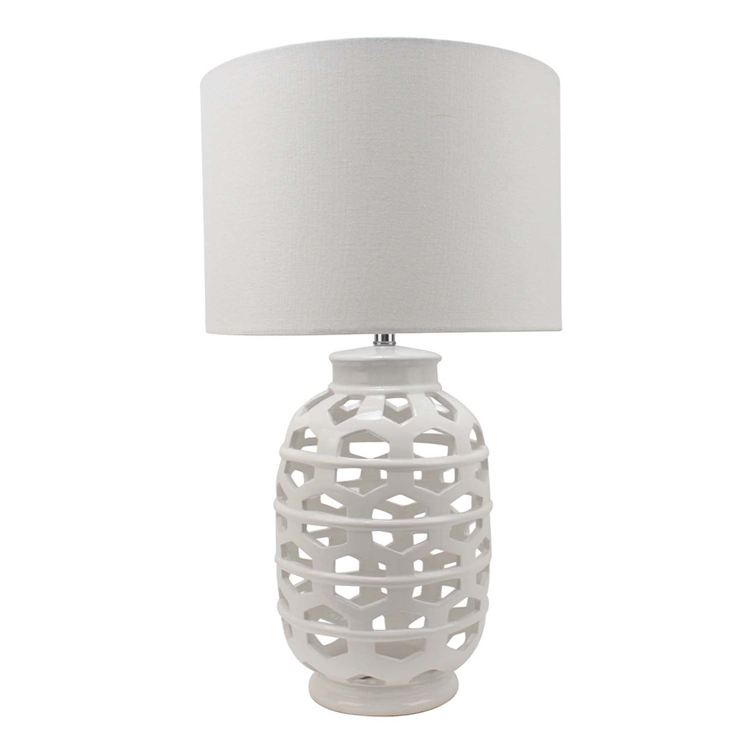 56cm White Ceramic Table Lamp