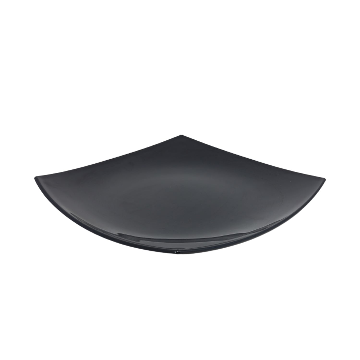 26cm Black Tempered Glass Dinner Plate