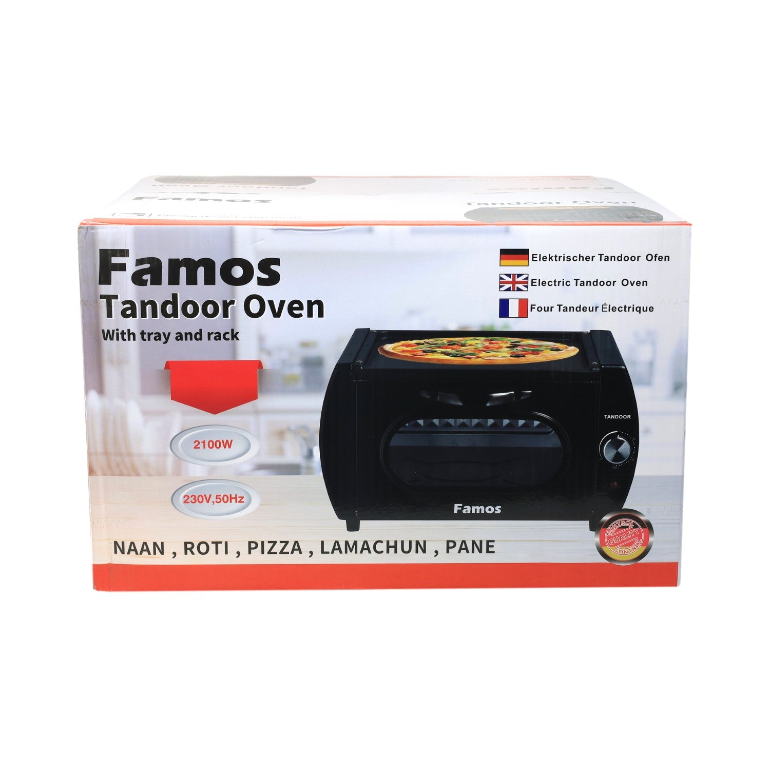 Famos 2100W Tandoor Oven For Pizza Chapati Roti Lahmacun Manakish Naan