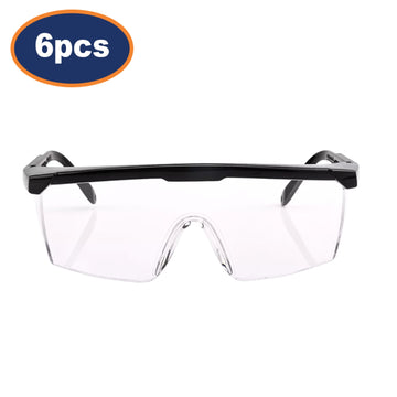 6Pcs Black Industrial Safety Eyewear Glasses