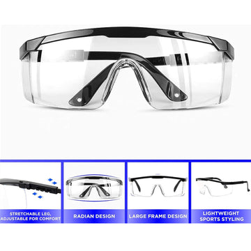Black Industrial Safety Eyewear Glasses