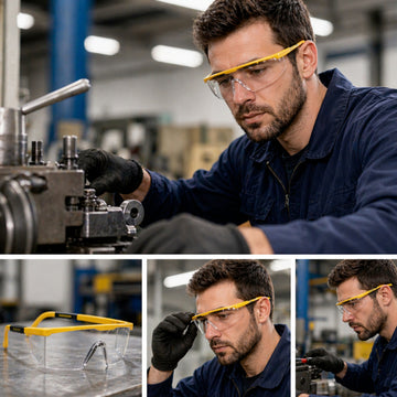 2Pcs Yellow Industrial Safety Eyewear Glasses