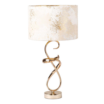Gold Metal Swirl Base Table Lamp