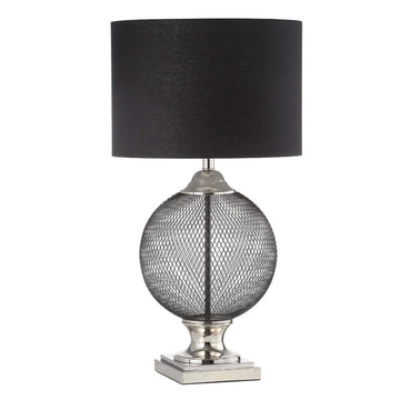 78cm Black Wire Mesh Effect Table Lamp