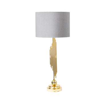 83cm Gold Table Lamp With Grey Shade
