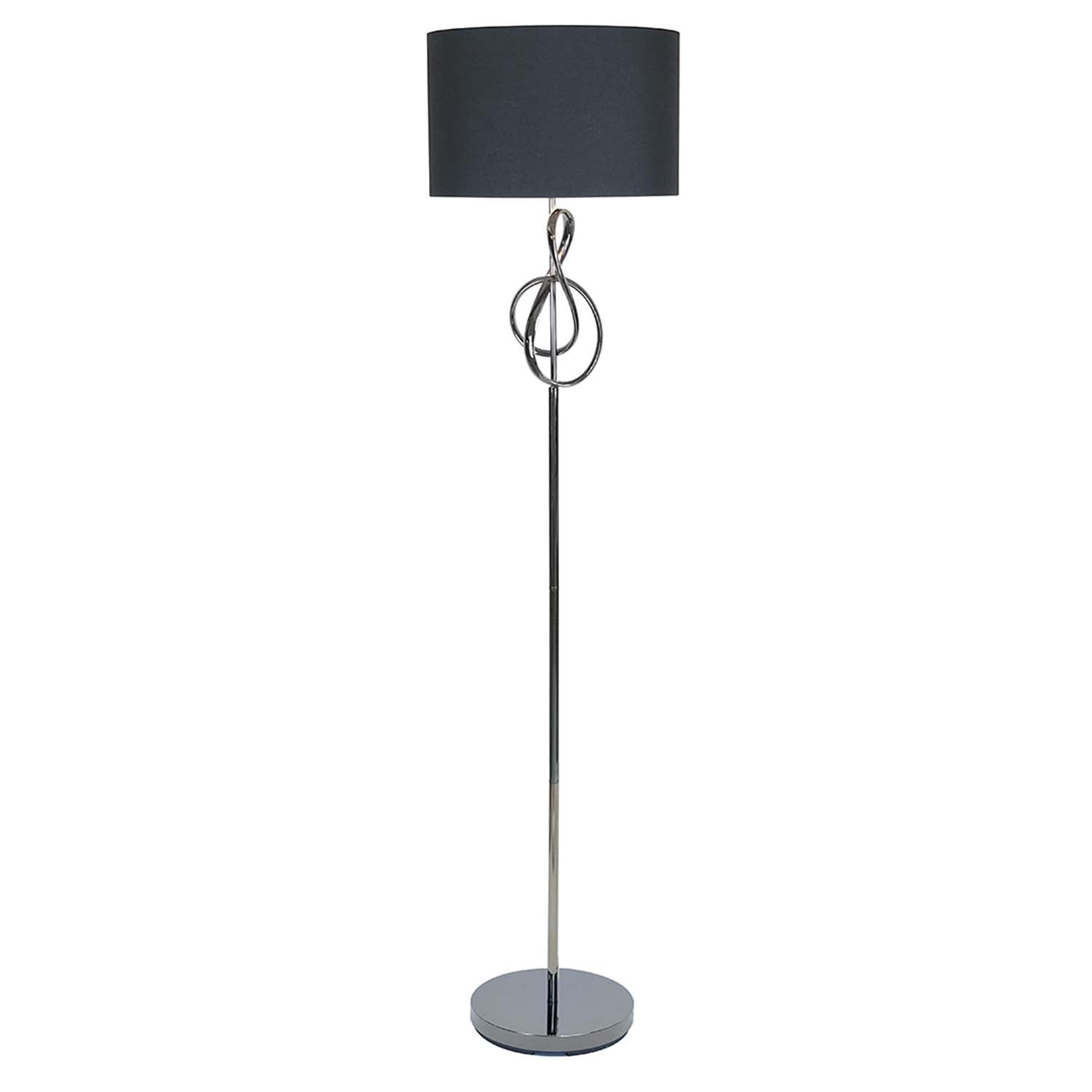 159cm G-Clef Design Black Linen Shade Floor Lamp