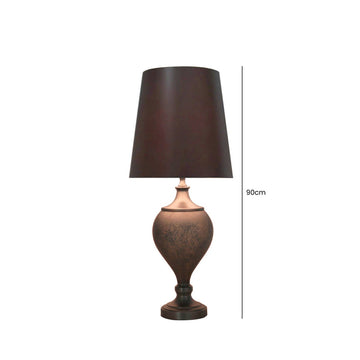 Medium Black Matte Statement Lamp with Gunmetal Shade