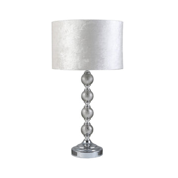 4 Ceramic Ball Base Table Lamp With Ivory Shade