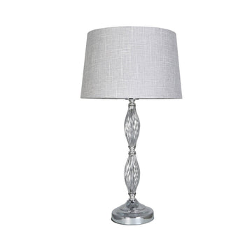 Wire Ball Metal Base Table Lamp With Grey Shade