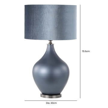 75cm Two Tone Brown Glass Satin Silk Shade Table Lamp