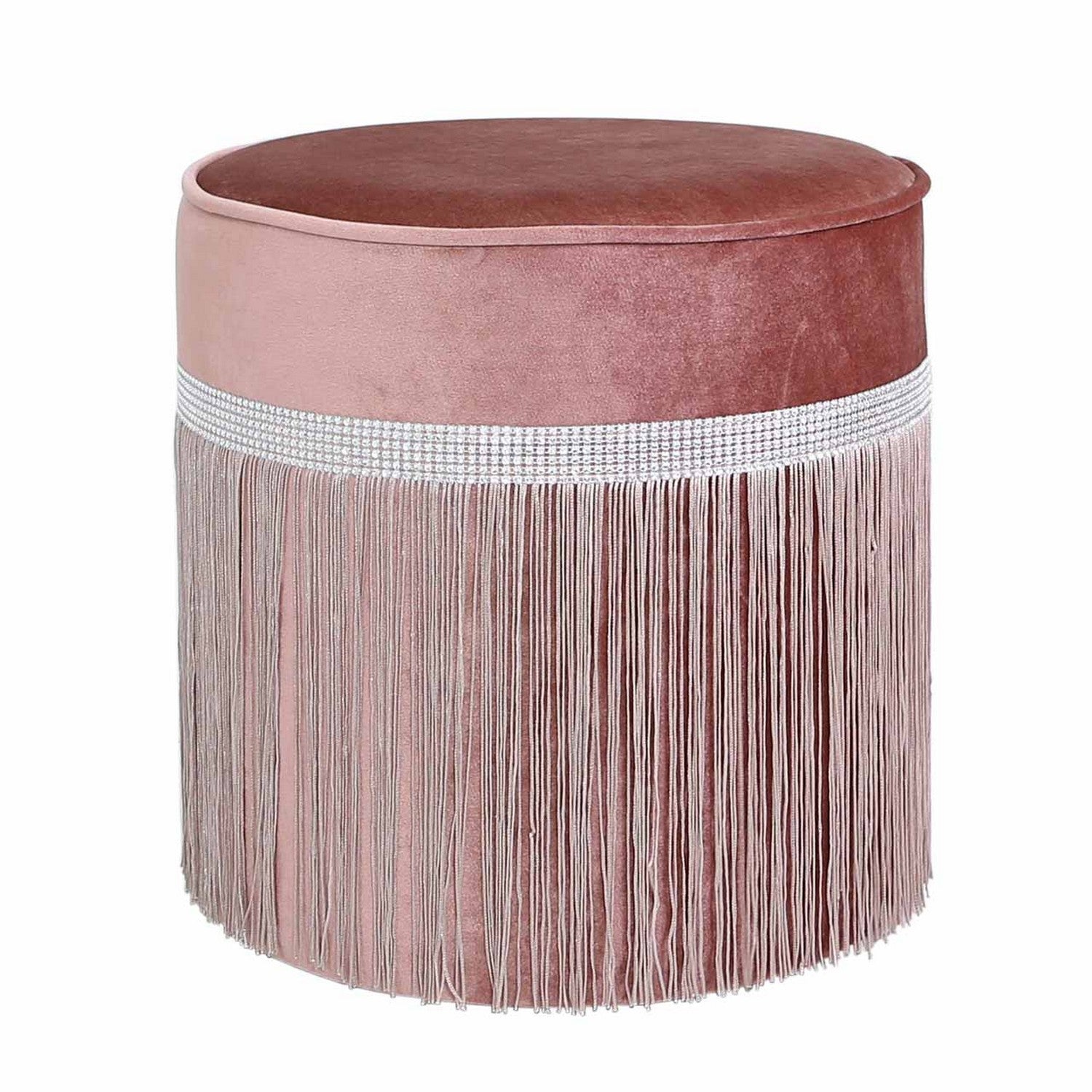 Value Pink Round Stool with Diamante Band