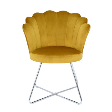Mustard Ariel Shell Back Chair