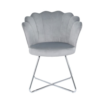 Silver Ariel Shell Back Dining Chair