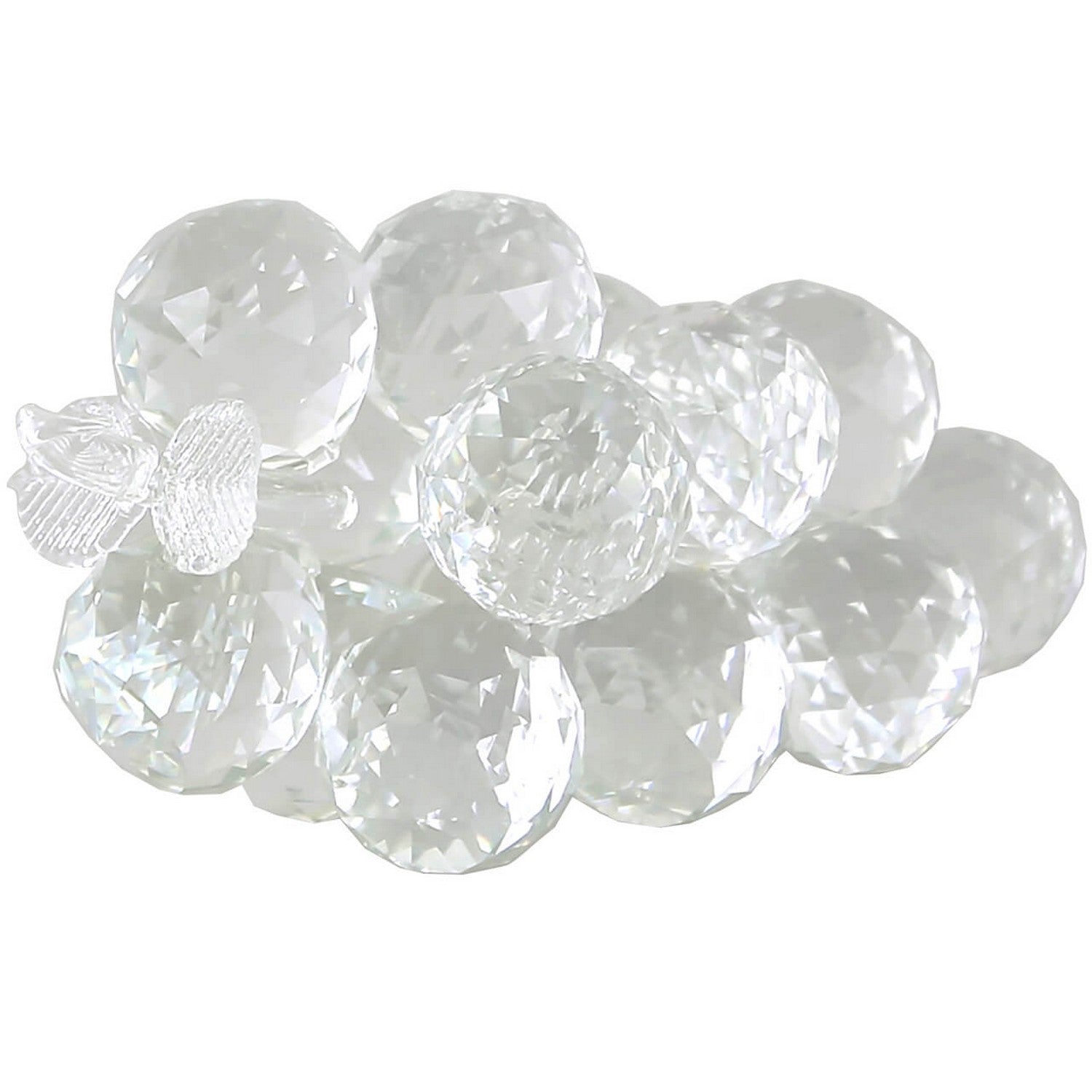 Large Clear Crystal Grape Decoration