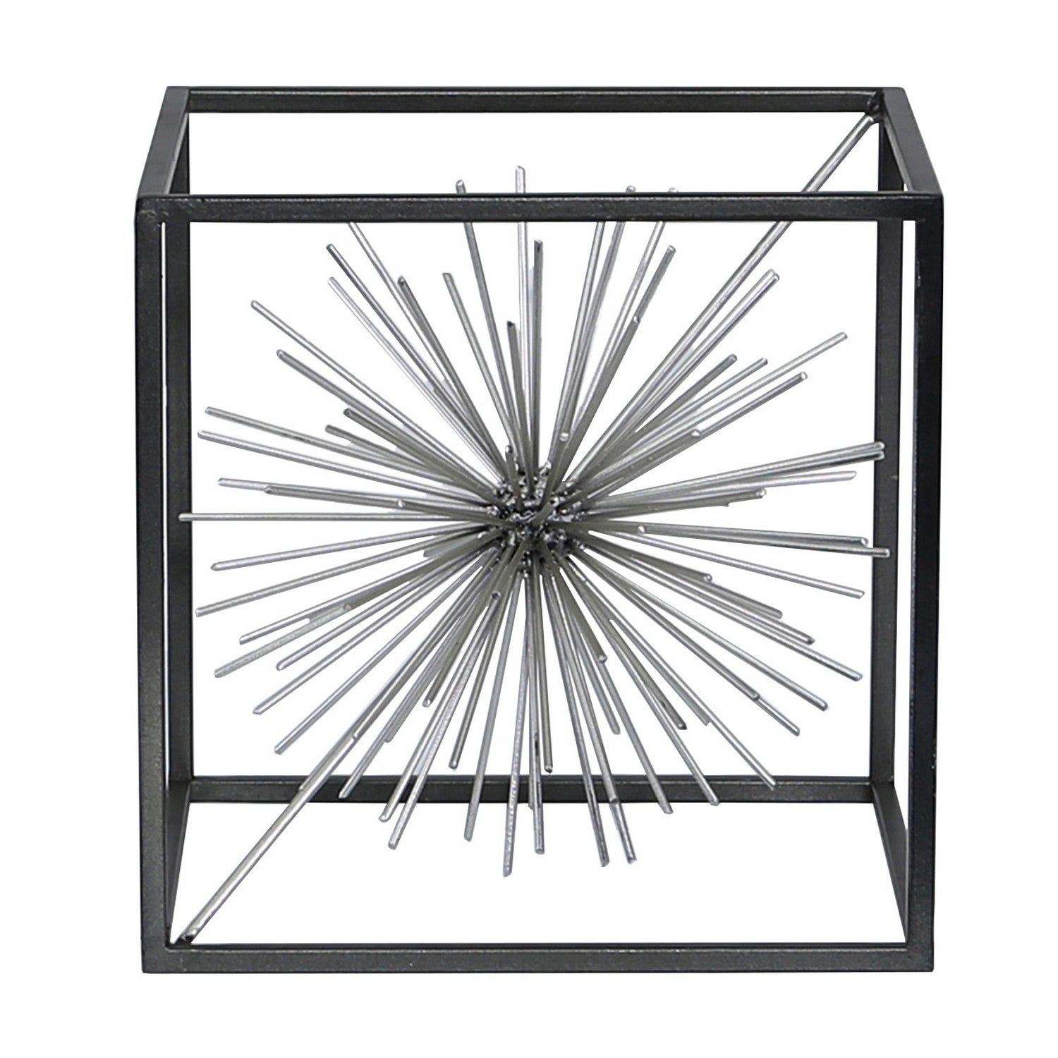 20cm Black and Silver Starburst Centrepiece Display