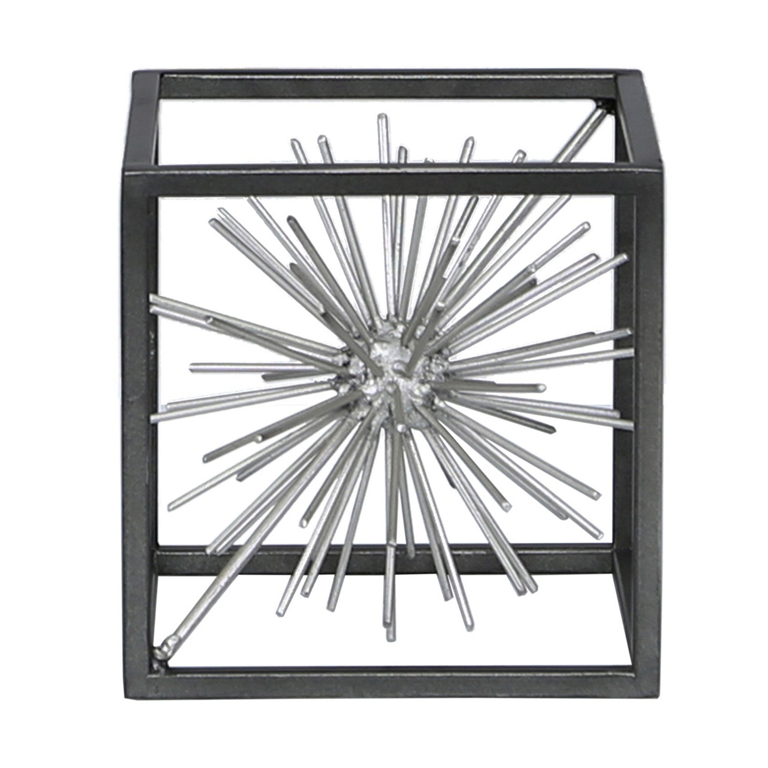 13cm Black and Silver Starburst Centrepiece Display