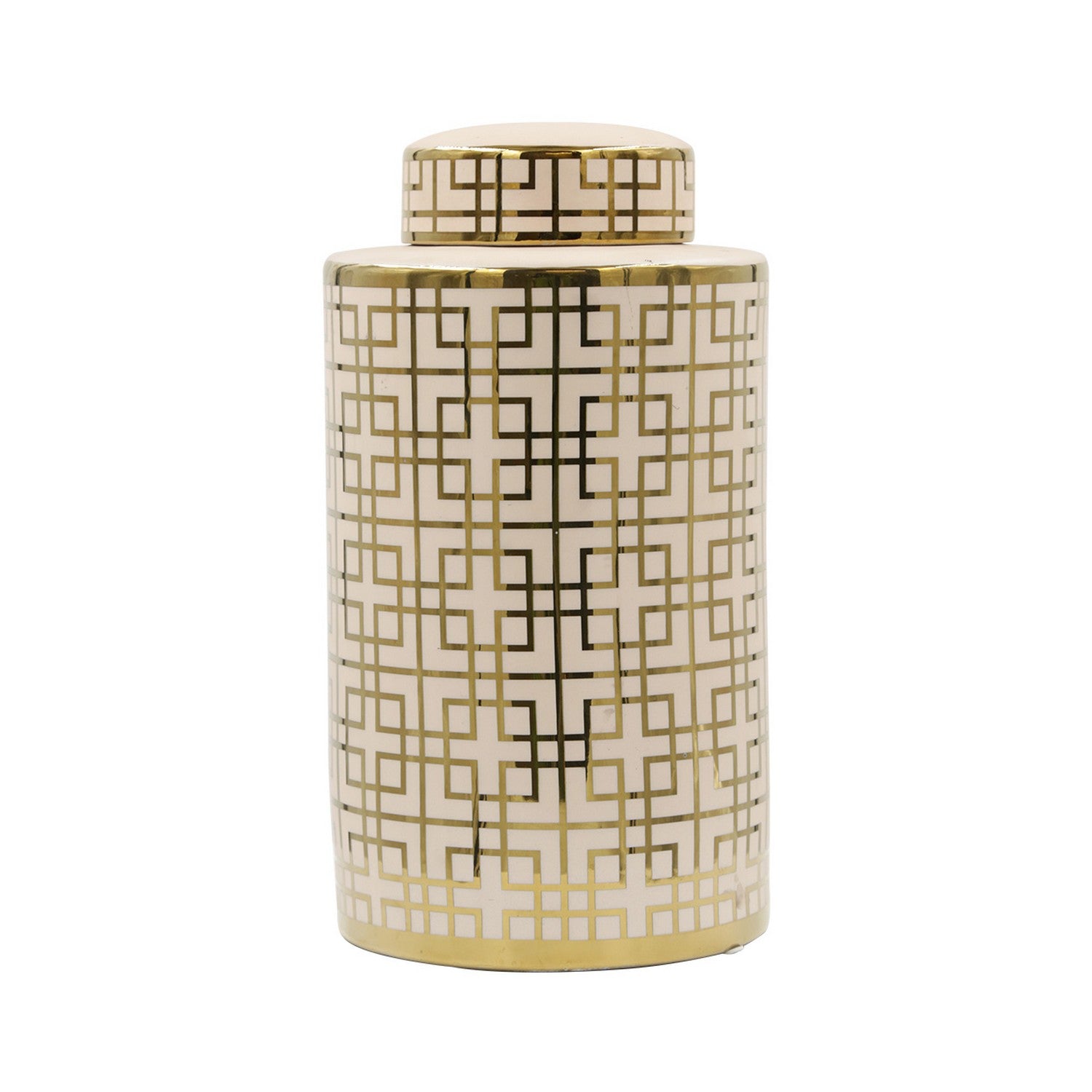 30cm Champagne & Gold Ginger Jar