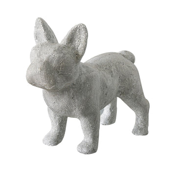 Silver Glitz Standing French Bulldog Figurine