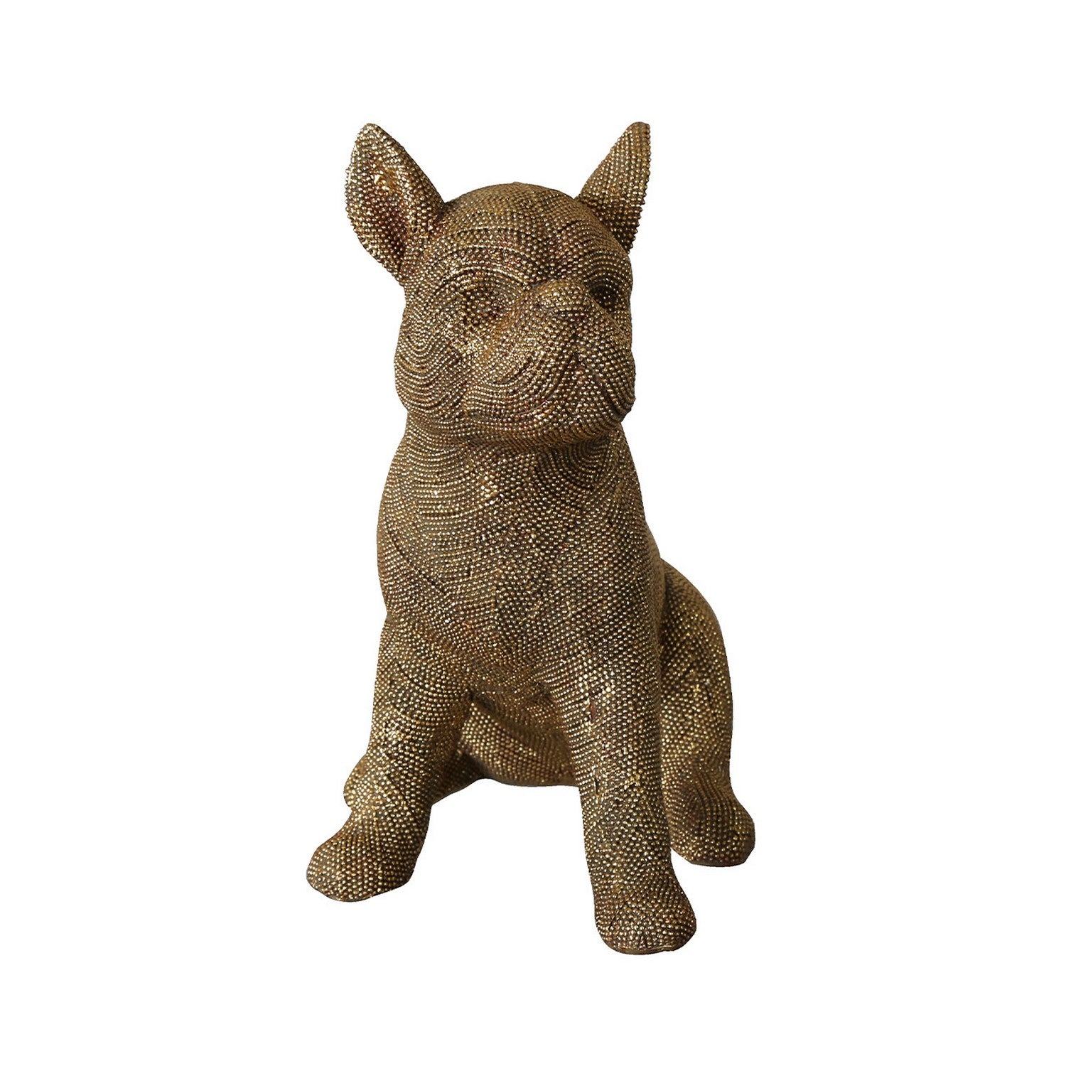 Gold Glitz Sitting French Bulldog Figurine