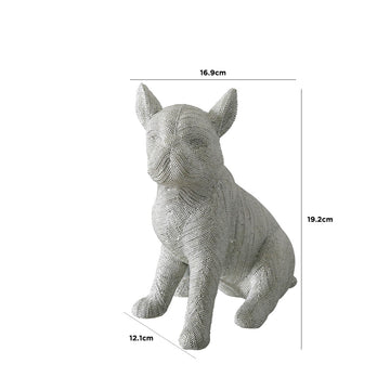 Silver Glitz Sitting French Bulldog Figurine